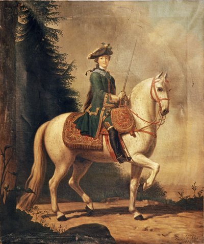 An 1875 Copy of a Painting of Catherine the Great on Horseback by V. Eriksen, 1762 by Unknown